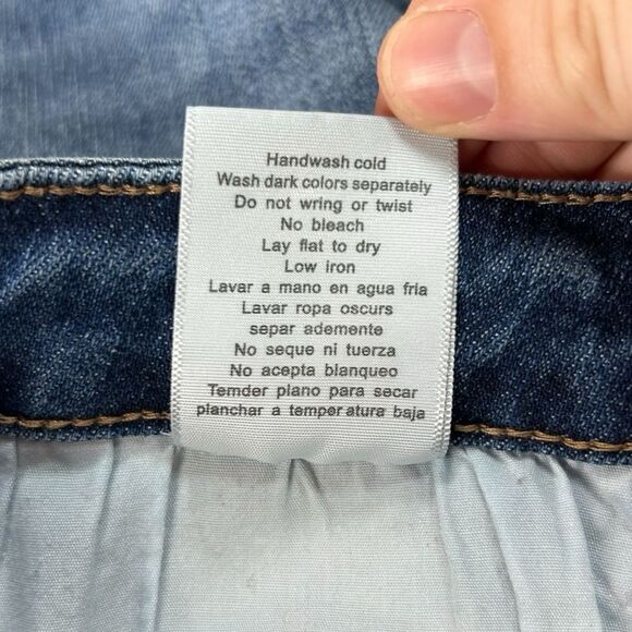 Judy Blue Women's Crop Wide Leg Jeans Blue Size 15 / 32 Mid Rise Stretch Denim - Picture 6 of 8